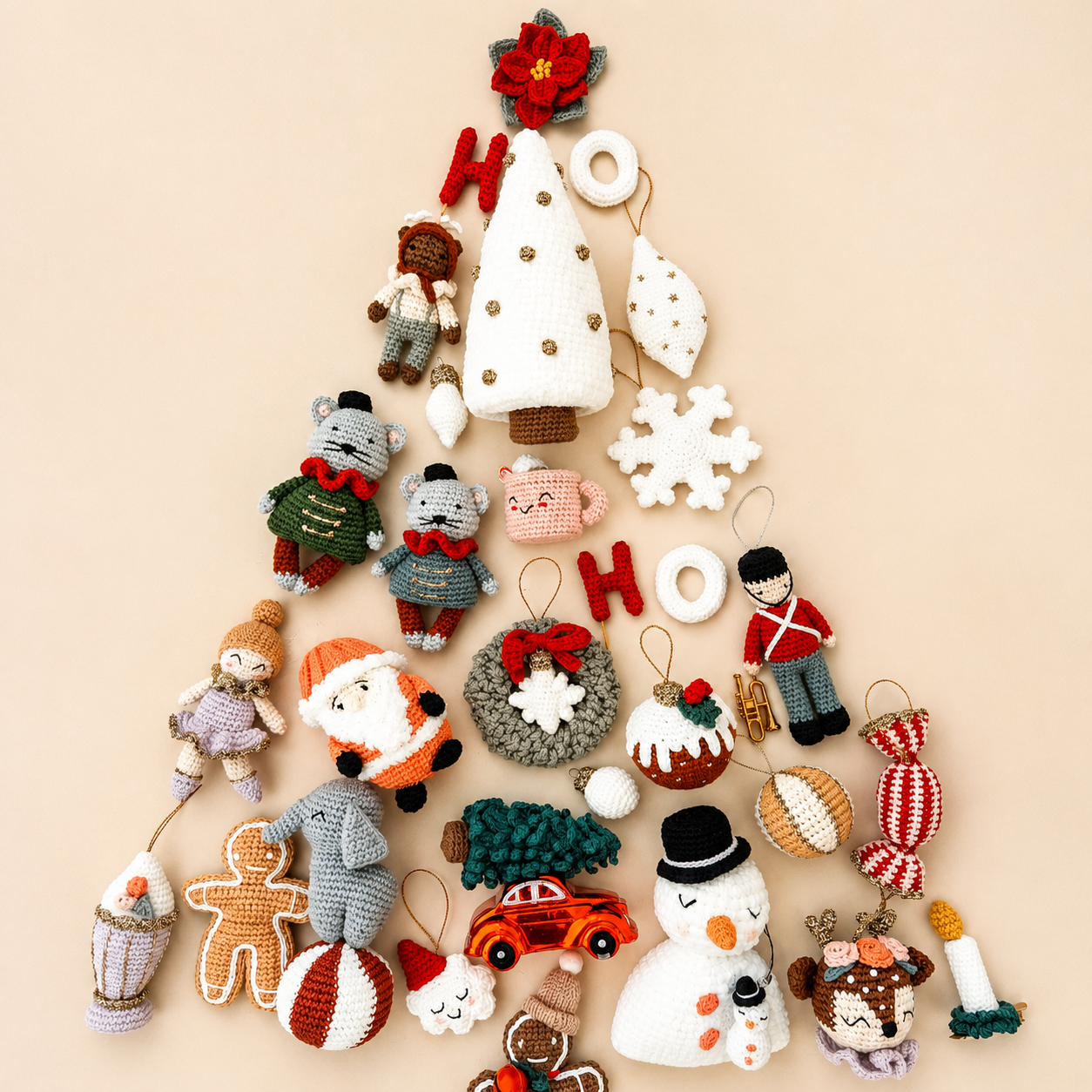 Chennyfun Calendrier De L'Avent 2024 – 24 Peluches Miniatures – Compte à Rebours Noël – Déco Et Porte-Clés