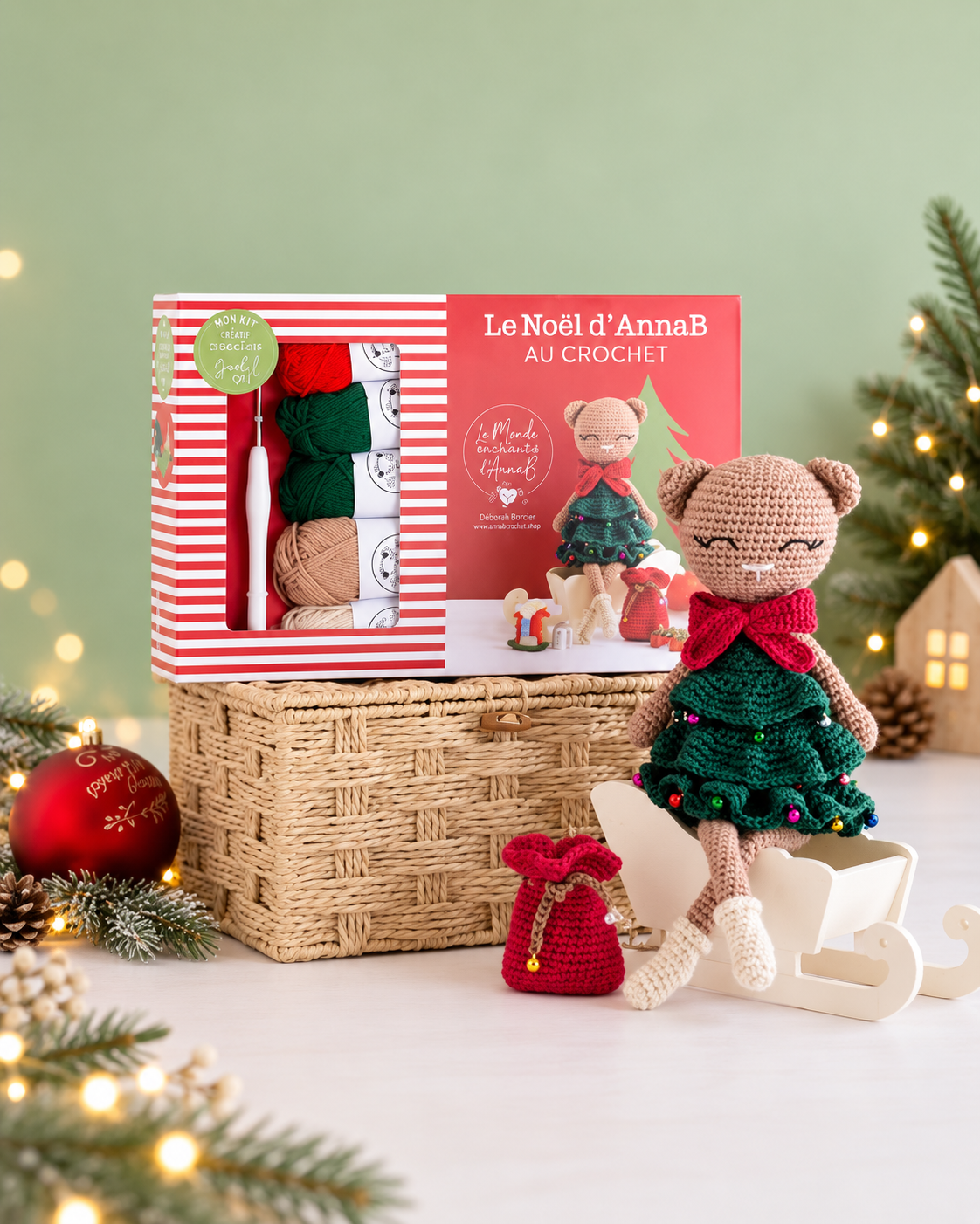 Kit de L'oursonne - Le Noël d'AnnaB au crochet