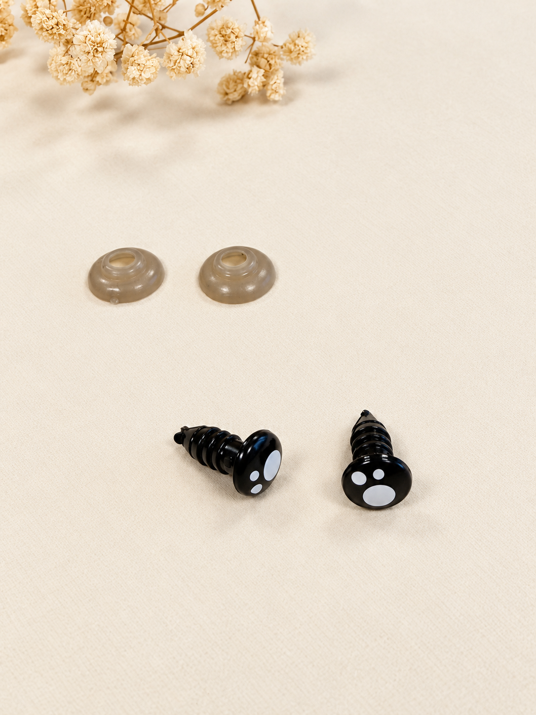 Yeux de sécurité noirs Kawaii (8 mm)