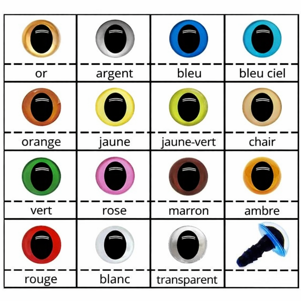 Yeux de sécurité bicolore (10 mm)