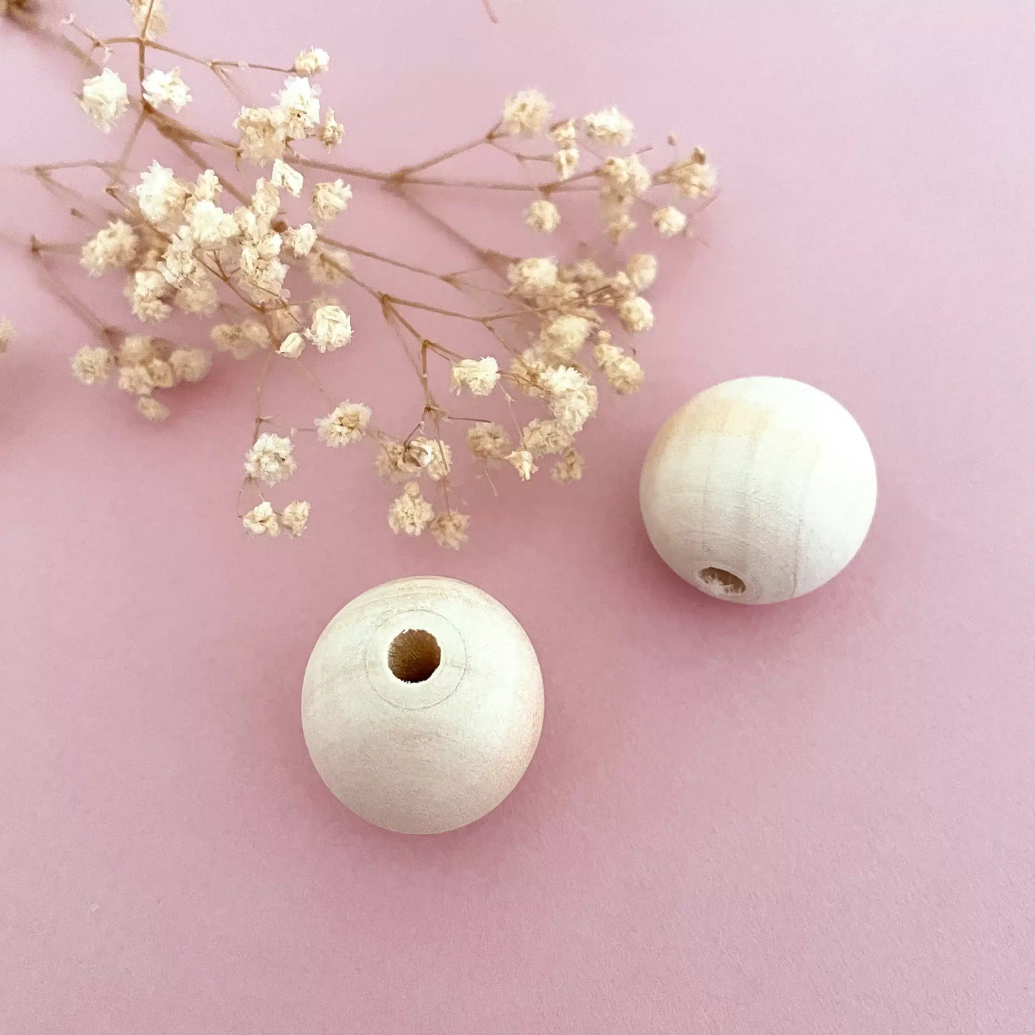Perle en bois naturel