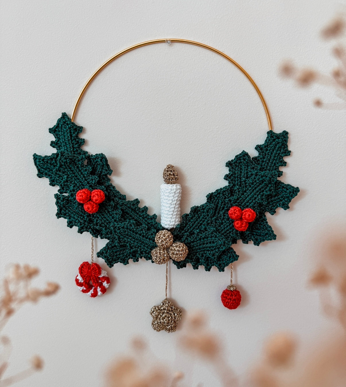 Patron de la couronne de Noël