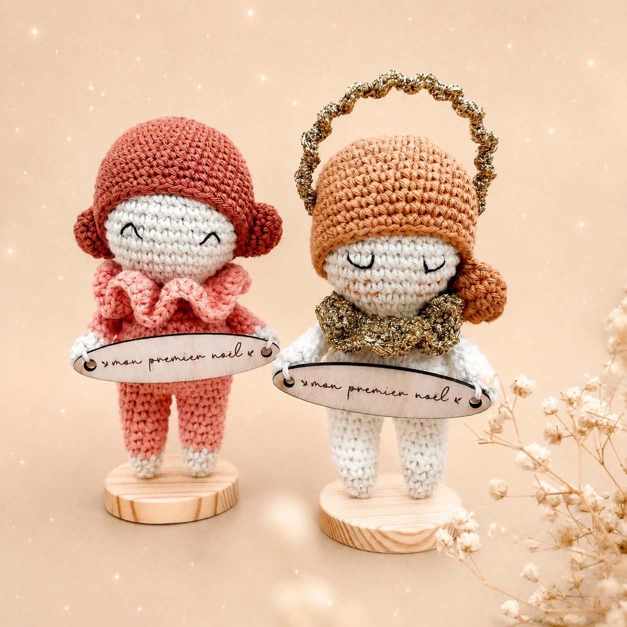 support pour amigurumi en bois