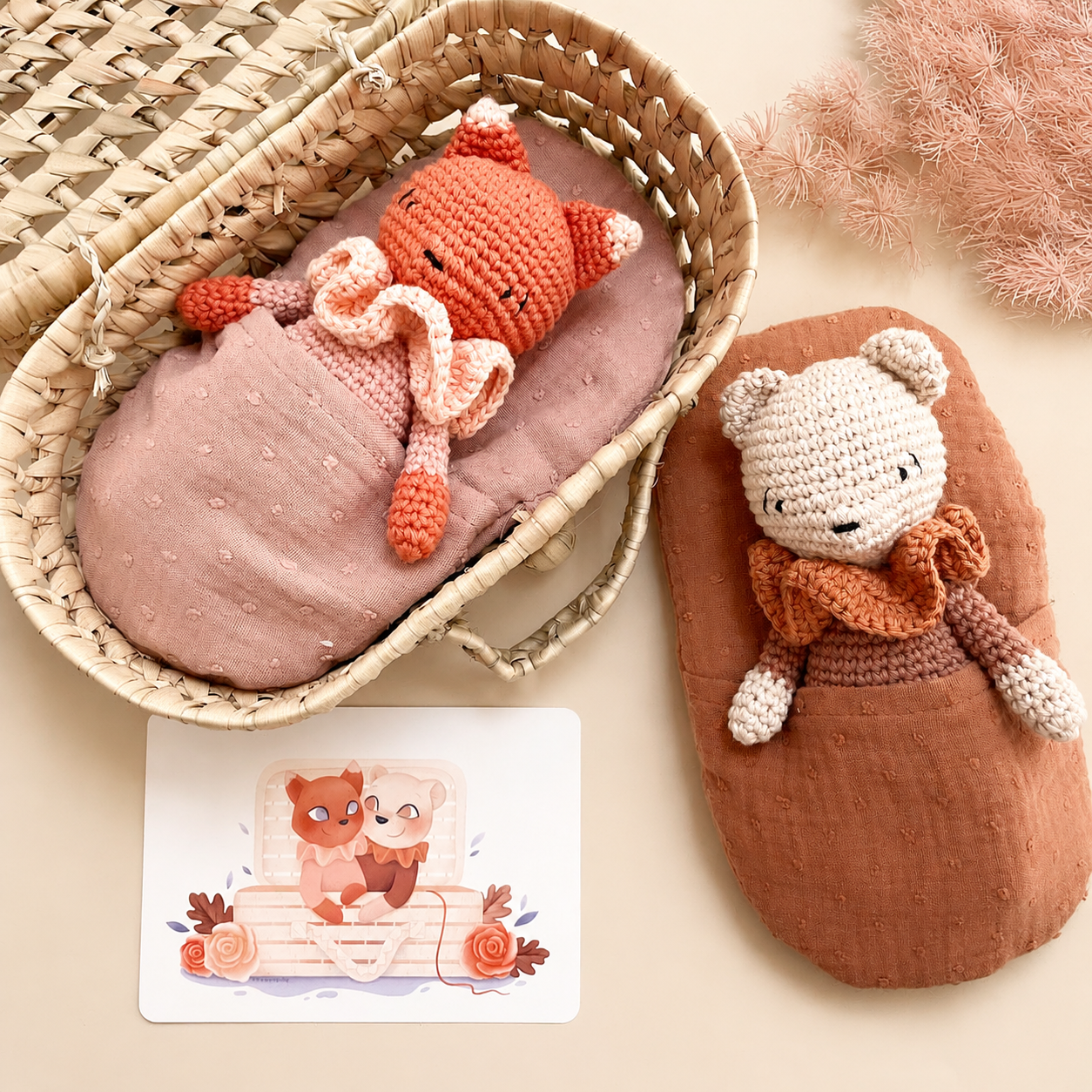 Kit crochet "Les Animaux de la Forêt" & leur Couffin