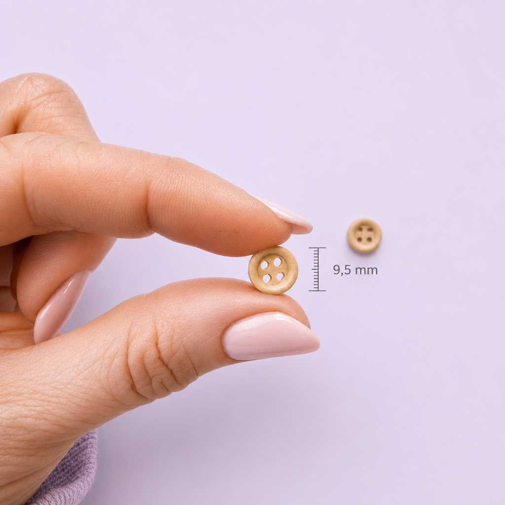 Paire de bouton en bois