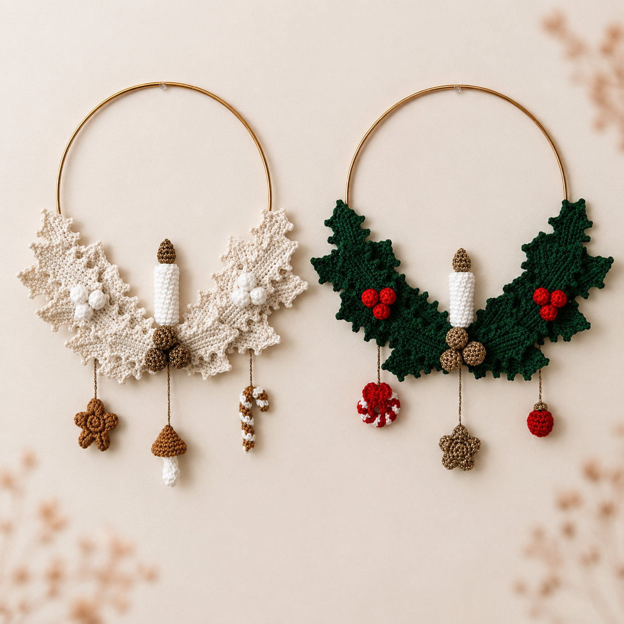 Patron de la couronne de Noël