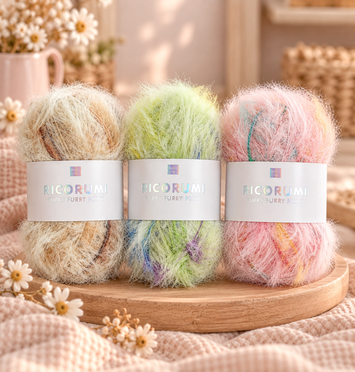 Pelote Ricorumi Furry Furry Print – 25 g