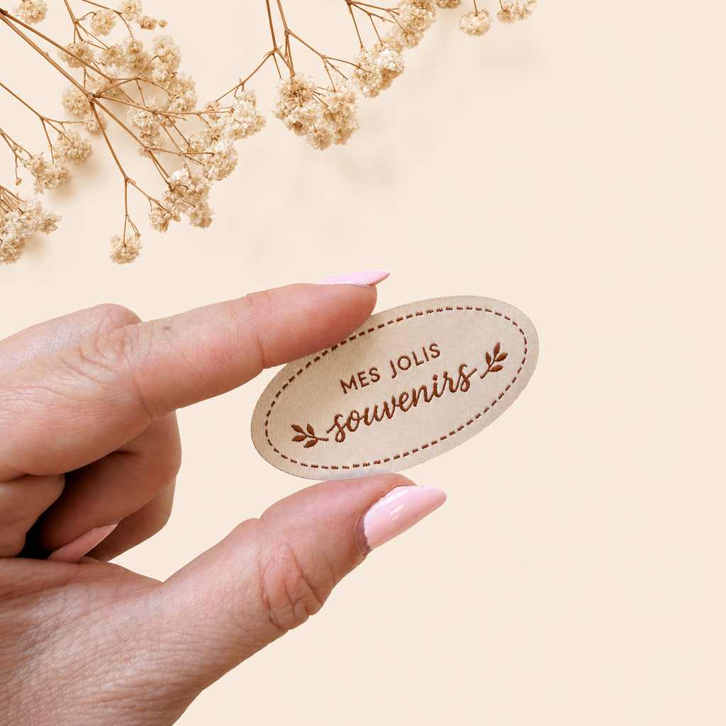 Étiquette thermocollante "mes jolis souvenirs"