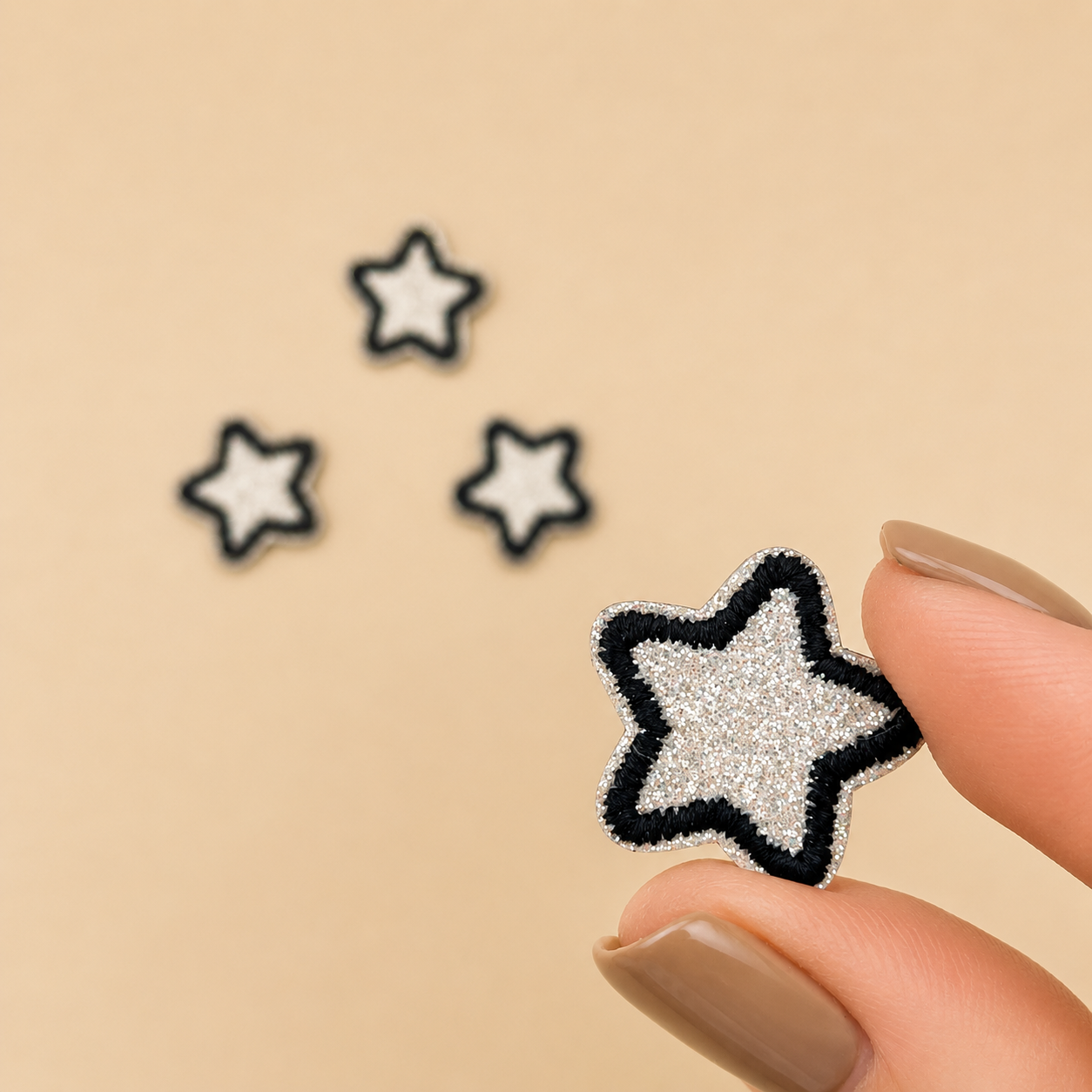 Ecusson étoile à paillettes