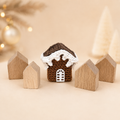 Lot de 4 maisons de bois