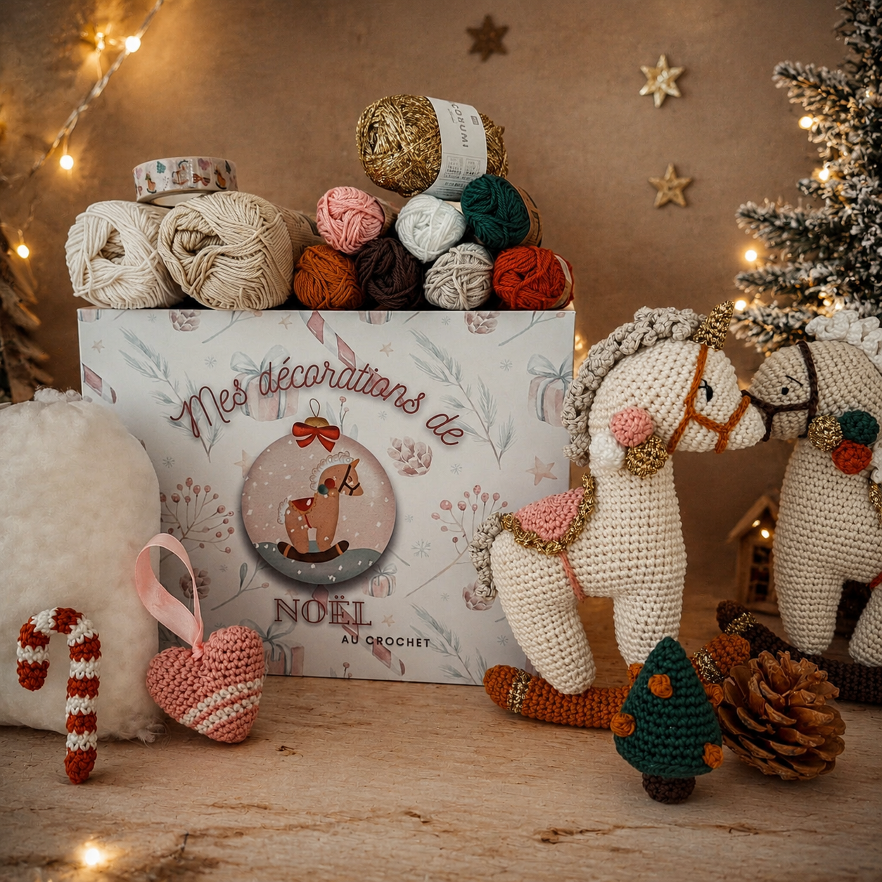 Coffret "mes décorations de Noël au crochet"