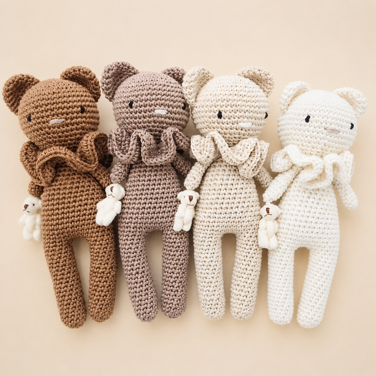 Patron de l'ourson et son doudou