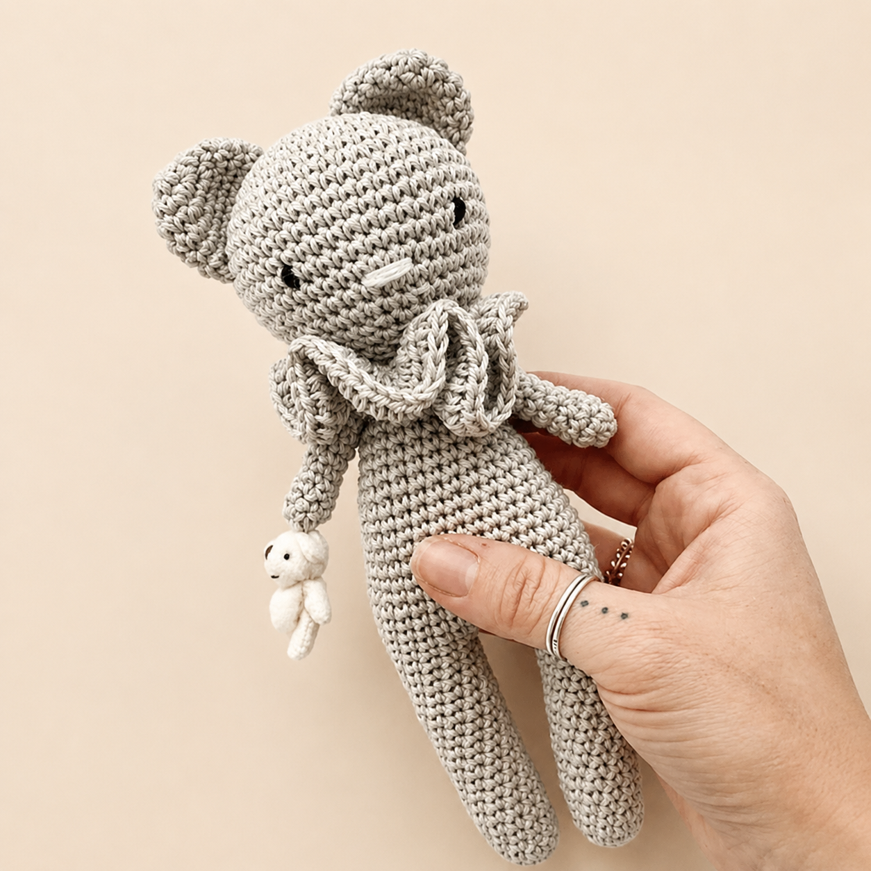 Patron de l'ourson et son doudou