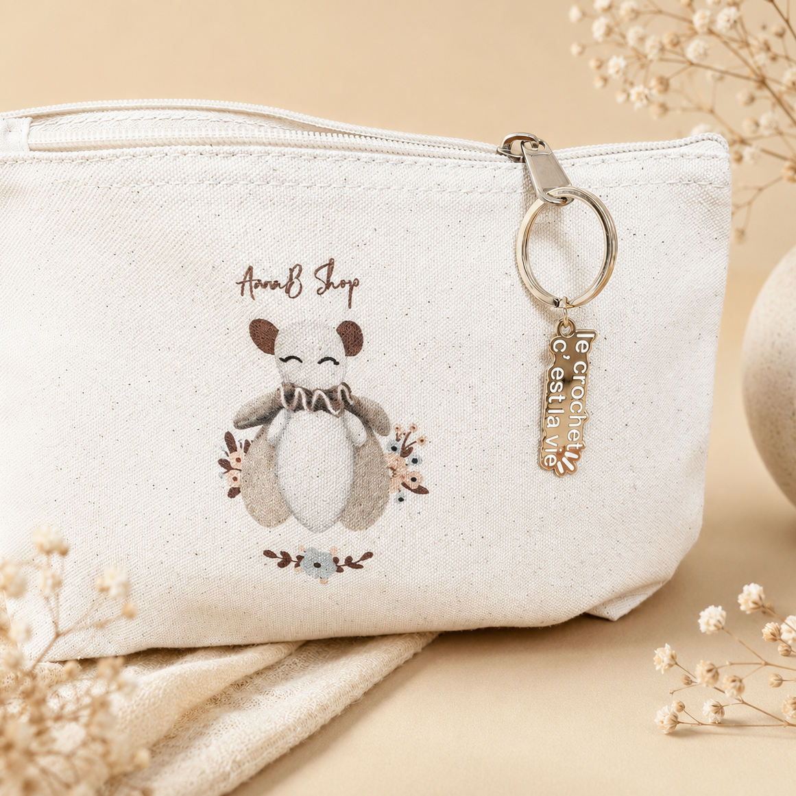 Porte-clés "le crochet c'est la vie"