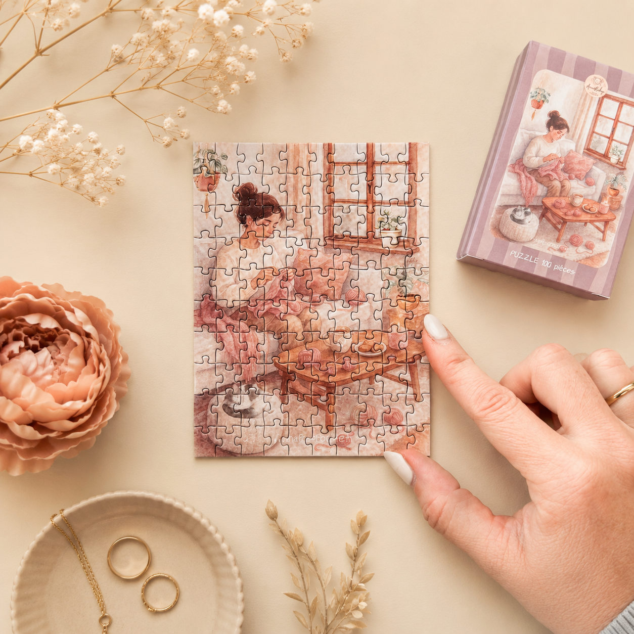 Mini puzzle AnnaB crochet (100 pièces)