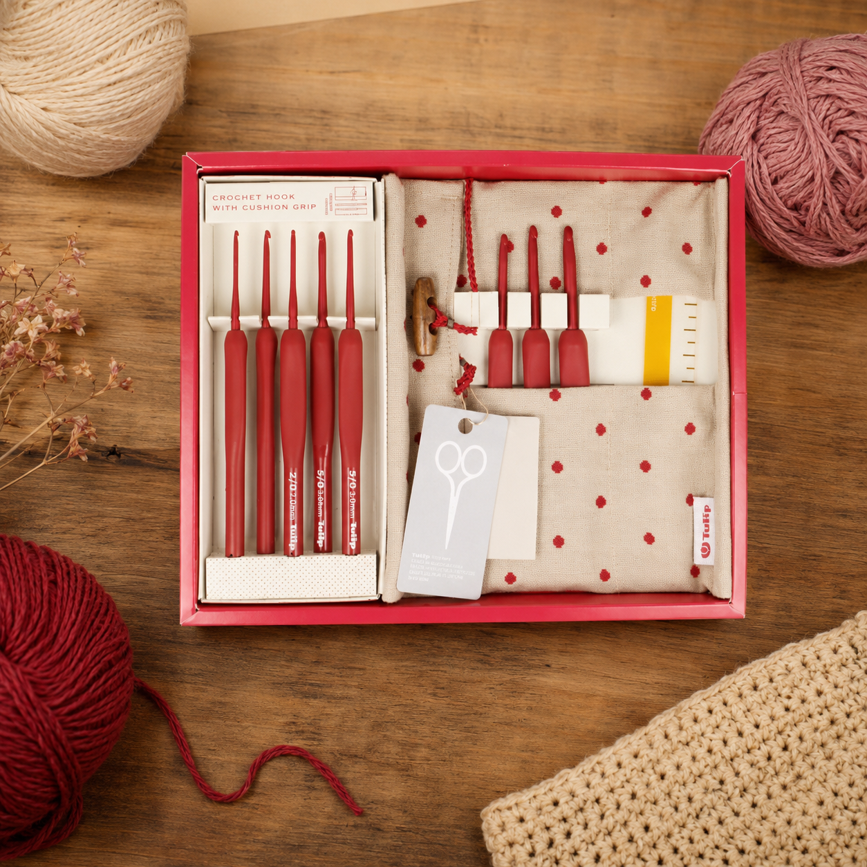 Pack 8 crochets Tulip ROUGE