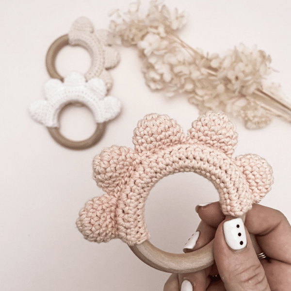 Teethingring, annab, crochet, patron, pattern, hook, amigurumi, dentition