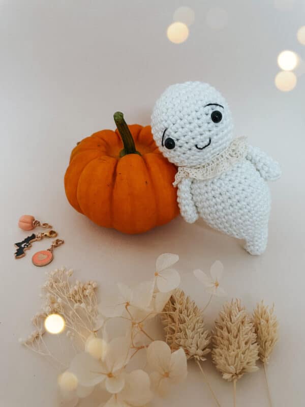 marqueur de maille, marqueur, crochet, look, amigurumi, annab, halloween, fantome