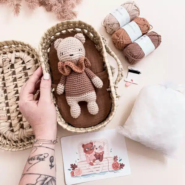 renard, couffin, annab, amigurumi, crochet, ricorumi, ourson, ours