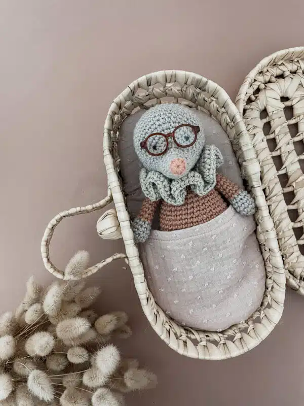 renard, couffin, annab, amigurumi, crochet, ricorumi, ourson, ours, taupe