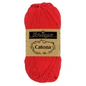 Coton Catona de Scheepjes 10g - 115 rouge chaud