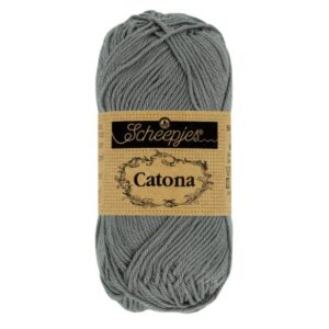Coton Catona de Scheepjes 50g - 242 Gris métal