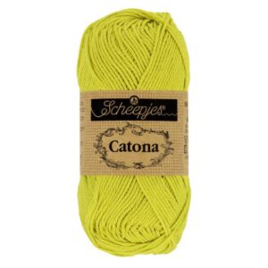 Coton Catona de Scheepjes 50g - 245 Vert jaune