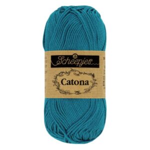 Coton Catona de Scheepjes 50g - 400 Bleu pétrole