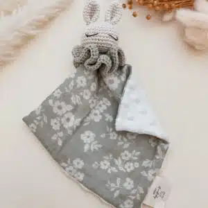 Kit « je fais mon petit doudou » - vert à fleur