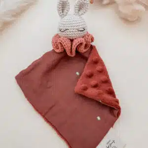 Kit « je fais mon petit doudou » - bordeaux pois doré