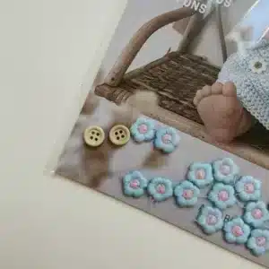 Kit de la robe de poupée Paola - bleu et rose