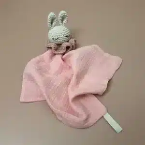 Lange pour doudou - Uni rose layette
