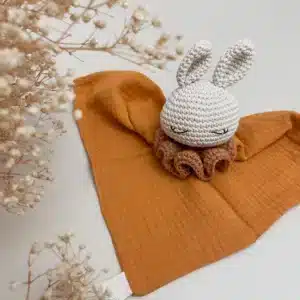 Lange pour doudou - Uni orange