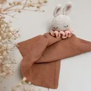 Lange pour doudou - Uni terracotta