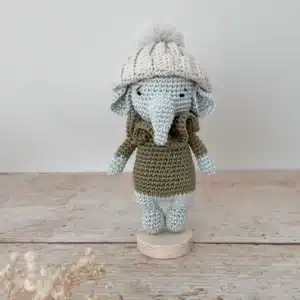 Kit éléphant (les animaux de la forêt) - kaki et beige