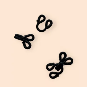 Mini bouton crochet - noir
