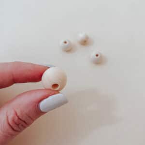 Perle en bois naturel - 10 mm