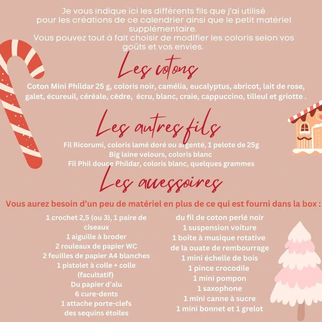 calendrier de l'avent, calendrier, pochon, annab, amigurumi, noel, crochet, box crochet