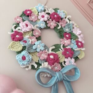 patron, couronne, printemps, annab, crochet, couronne de printemps, box crochet, kit crochet