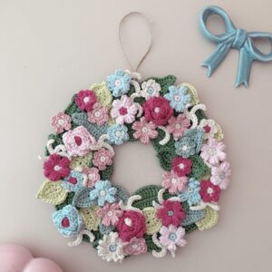 patron, couronne, printemps, annab, crochet, couronne de printemps, box crochet, kit crochet