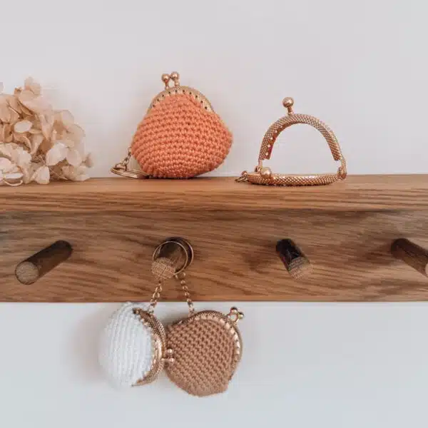 porte monnaie, vintage, fermoir, porte-clef, annab, crochet, mercerie