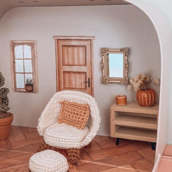 miroir, crochet, annab, box crochet, mini tresor, miniature crochet