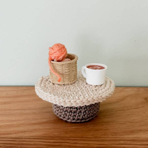 table, table basse, table crochet, annab, box crochet, mini tresor, miniature crochet