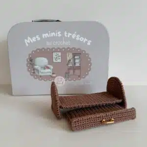 mini tresor, lit gigogne, lit crochet, annab, box crochet, amigurumi, mercerie, plaid