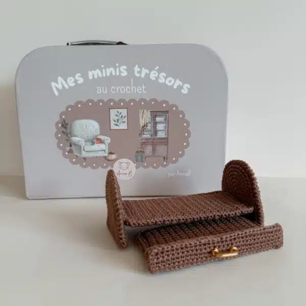 mini tresor, lit gigogne, lit crochet, annab, box crochet, amigurumi, mercerie, plaid