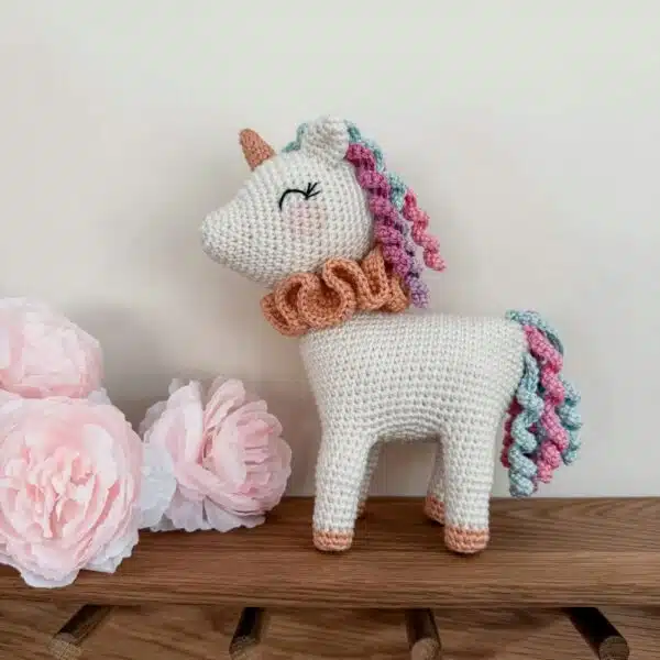 annab, box crochet, amigurumi, mercerie, vanity, accessoire, accessoire crochet, licorne, licorne crochet, éveil, éveil crochet
