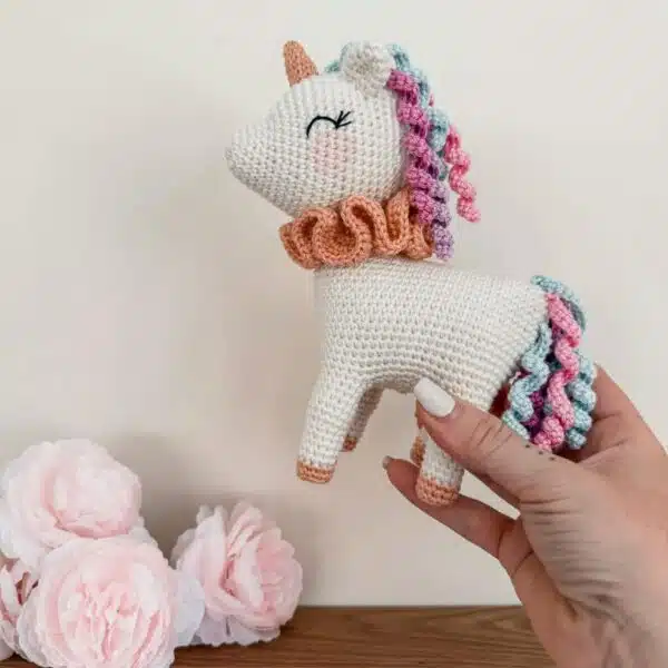 annab, box crochet, amigurumi, mercerie, vanity, accessoire, accessoire crochet, licorne, licorne crochet, éveil, éveil crochet