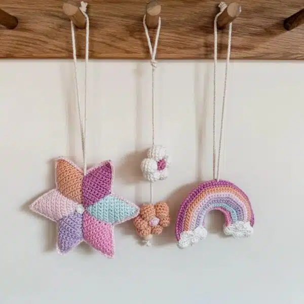 annab, box crochet, amigurumi, mercerie, vanity, accessoire, accessoire crochet, licorne, licorne crochet, éveil, éveil crochet