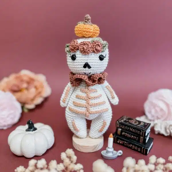 halloween, crochet, annab, annabcrochet, mercerie, box crochet, amigurumi, chat, chauve-souris, squelette