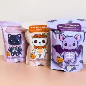 halloween, crochet, annab, annabcrochet, mercerie, box crochet, amigurumi, chat, chauve-souris, squelette